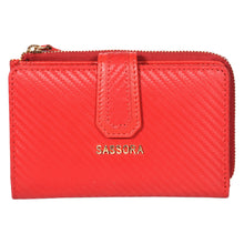 Load image into Gallery viewer, Sassora Premium Leather Girls Medium Snap Closure RFID Wallet
