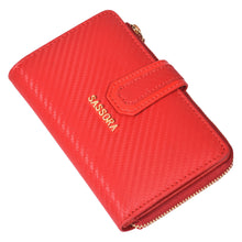 Load image into Gallery viewer, Sassora Premium Leather Girls Medium Snap Closure RFID Wallet
