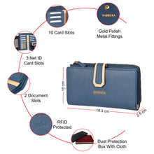 Load image into Gallery viewer, Sassora Premium Leather Girls Large RFID Snap Closure Purse
