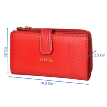 Load image into Gallery viewer, Sassora Premium Leather Ladies Large RFID Snap Closure Purse
