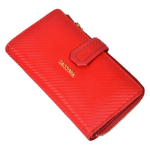 Load image into Gallery viewer, Sassora Premium Leather Ladies Large RFID Snap Closure Purse
