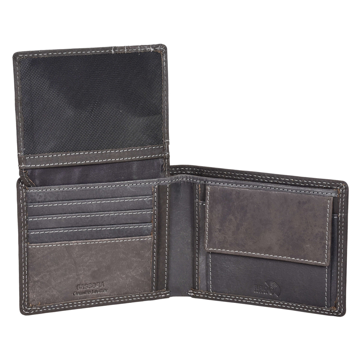 Sassora Genuine Leather Animal Design Large RFID Wallet For Men