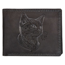 Load image into Gallery viewer, Sassora Pure Leather Embossed Animal Pattern Large RFID Wallet
