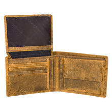 Load image into Gallery viewer, SASSORA Genuine Leather RFID Protected Bi-Fold Wallet with Coin Pocket &amp; ID Slot