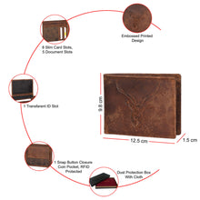 Load image into Gallery viewer, Sassora Premium Leather Embossed Animal Pattern Large RFID Wallet
