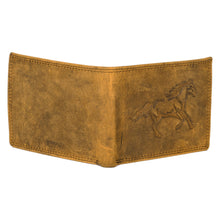 Load image into Gallery viewer, SASSORA Genuine Leather RFID Protected Bi-Fold Wallet with Coin Pocket &amp; ID Slot