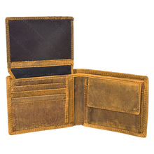 Load image into Gallery viewer, SASSORA Genuine Leather RFID Protected Bi-Fold Wallet with Coin Pocket &amp; ID Slot