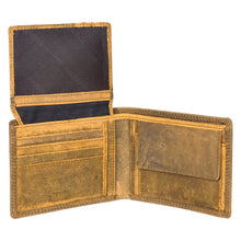 Load image into Gallery viewer, SASSORA Genuine Leather RFID Protected Bi-Fold Wallet with Coin Pocket &amp; ID Slot