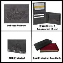 Load image into Gallery viewer, Sassora Premium Leather Car Pattern Large RFID Wallet For Boys
