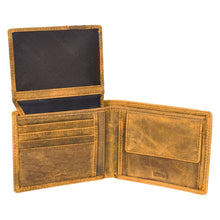 Load image into Gallery viewer, SASSORA Genuine Leather RFID Protected Bi-Fold Wallet with Coin Pocket &amp; ID Slot