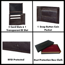 Load image into Gallery viewer, Sassora Genuine Leather Classic Bifold Men&#39;s RFID Wallet
