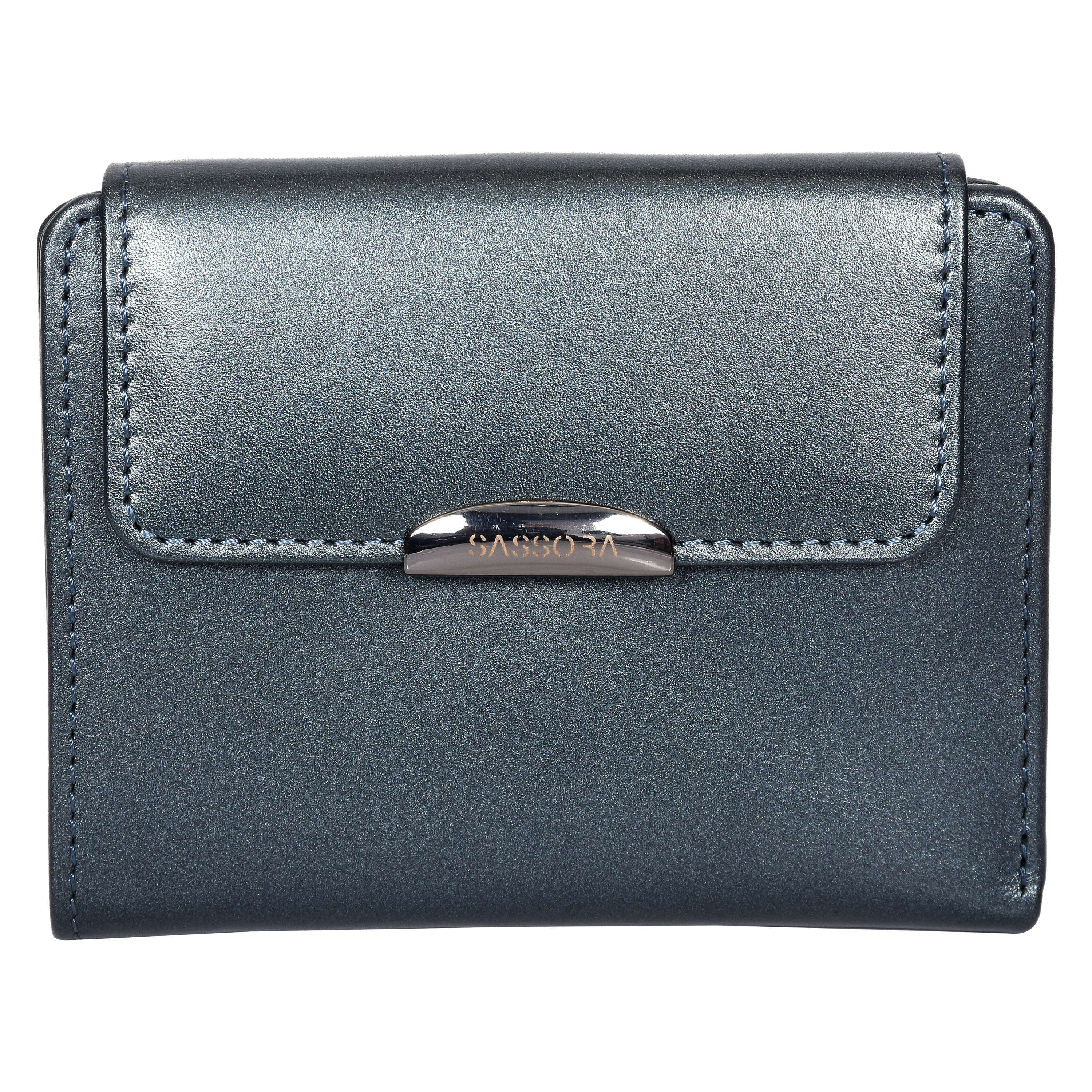 Sassora Premium Metallic Look Leather Small RFID Women's Wallet
