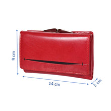 Load image into Gallery viewer, Sassora Premium Leather Metal Frame Lock RFID Women Wallet
