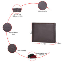 Load image into Gallery viewer, Sassora Premium Leather Bifold RFID Open Closure Men&#39;s Wallet
