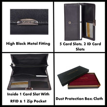 Load image into Gallery viewer, Sassora Premium Leather RFID Women Metal Look Purse Wallet
