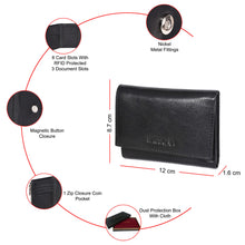 Load image into Gallery viewer, Sassora Premium Leather Women&#39;s RFID Medium Size Wallet
