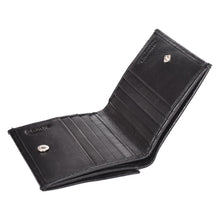 Load image into Gallery viewer, Sassora Genuine Leather RFID Blocking Wallet for Unisex | Bifold with Printed Pattern | 8 Card Slots &amp; Secure Coin Pocket (Black)