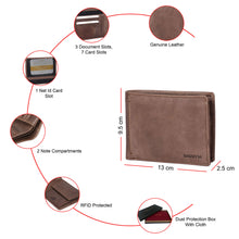 Load image into Gallery viewer, Sassora Premium Leather Large Bifold Wallet – RFID Protected
