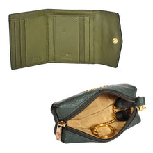 Load image into Gallery viewer, Sassora Raksha Bandhan Gift Combo – Green Wallet &amp; Key Pouch Set for Sister
