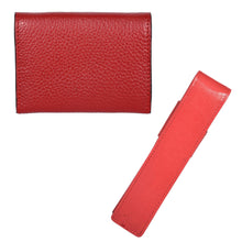 Load image into Gallery viewer, Sassora Raksha Bandhan Gift Combo – Red Card Wallet &amp; Pen Case for Sister
