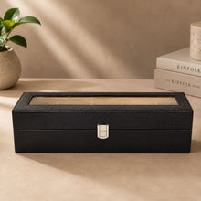 Load image into Gallery viewer, SASSORA Genuine Printed Leather 5-Slots Watch Box Organizer