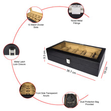 Load image into Gallery viewer, Sassora Premium Printed Leather 10-Slots Watch Box Organizer