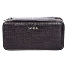 Load image into Gallery viewer, Sassora Crafted Leather Box Shaped Unisex Watch Case of 2 Slots
