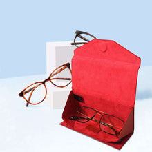 Load image into Gallery viewer, Sassora Genuine Leather Stylish Foldable Medium Spectacle Case
