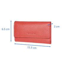 Load image into Gallery viewer, Sassora Genuine Leather Small Red Unisex Key Case