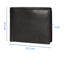 Load image into Gallery viewer, Sassora Genuine Leather Medium Black RFID Men Wallet (7 Card Slots)
