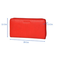 Load image into Gallery viewer, Sassora Genuine Leather Women&#39;s Red RFID Everyday Use Purse