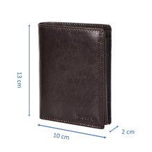 Load image into Gallery viewer, Sassora Genuine Leather Dark Brown RFID Protected Large Notecase