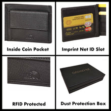 Load image into Gallery viewer, Sassora Genuine Leather Large Black RFID Men&#39;s Bi-fold Wallet
