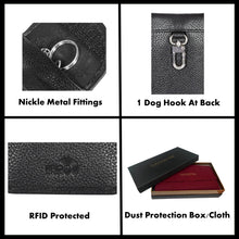 Load image into Gallery viewer, Sassora Genuine Leather Black Car Key Pouch for Men &amp; Women