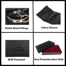 Load image into Gallery viewer, Sassora Genuine Leather Unisex Black Car Keycase