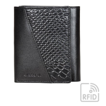 Load image into Gallery viewer, Sassora Genuine Leather Medium Size Black Men&#39;s RFID Notecase