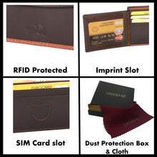 Load image into Gallery viewer, Sassora Soft Genuine Leather Brown Large Wallet For Men