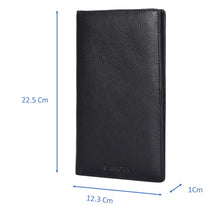 Load image into Gallery viewer, Sassora Premium Leather Bi-Fold Large RFID Black Travel Organizer