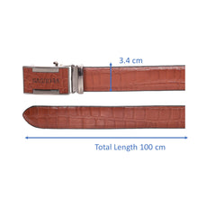 Load image into Gallery viewer, Sassora Genuine Leather Men Brown Reversible Buckle Belt