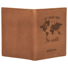Load image into Gallery viewer, Sassora High Quality Leather Bi-Fold RFID Unisex Tan Passport Cover
