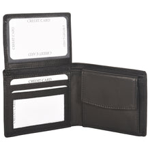 Load image into Gallery viewer, Sassora Genuine Leather Small Black Wallet for Men and Women
