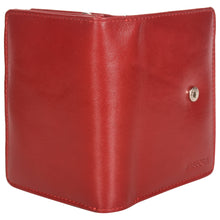 Load image into Gallery viewer, Sassora Genuine Leather Women RFID Protected Red Wallet (6 Card Slots)
