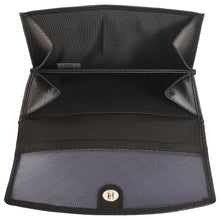 Load image into Gallery viewer, Sassora Genuine Leather Medium Size Black RFID Protected Ladies Wallet
