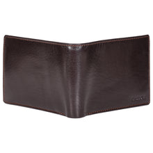 Load image into Gallery viewer, Sassora Genuine Leather Medium Dark Brown RFID Men&#39;s Wallet with 6 Card Slots