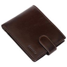 Load image into Gallery viewer, Sassora Leather Medium Dark Brown RFID Men&#39;s Wallet (9 Card Slots)