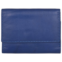 Load image into Gallery viewer, Sassora Genuine Leather Medium Blue RFID Women Wallet
