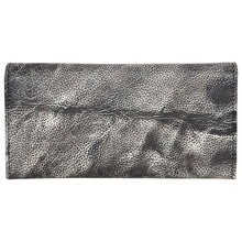 Load image into Gallery viewer, Sassora Genuine Premium Leather Washed Black White Women RFID Purse