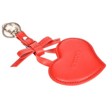 Load image into Gallery viewer, Sassora Genuine Leather Heart Shape Small Women Red Key Case