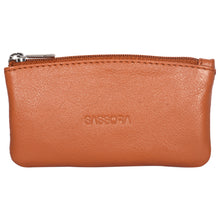 Load image into Gallery viewer, Sassora Genuine Leather Zip Closure Key Pouch