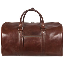 Load image into Gallery viewer, Sassora Premium Leather Brown Large Duffle Bag Without Wheels
